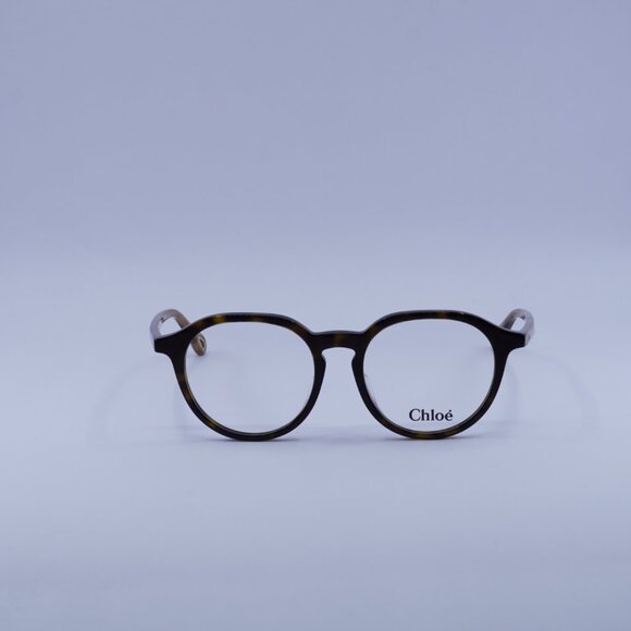 Chloe CH0012OA 004 Eyeglasses Havana/Brown 50mm Round Frame - Picture 4 of 11